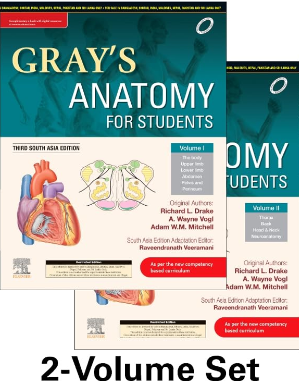 Cover of Gray's Anatomy for Students, 3rd South Asia Edition (Two-Volume Set)