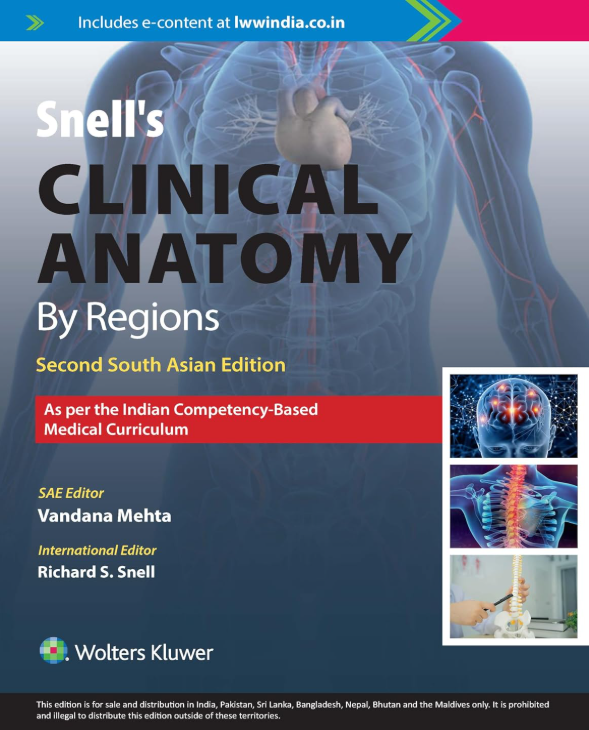 Cover of Snell's Clinical Anatomy by Regions, South Asian Edition