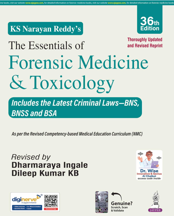 Cover of The Essentials of Forensic Medicine and Toxicology, 36th Edition